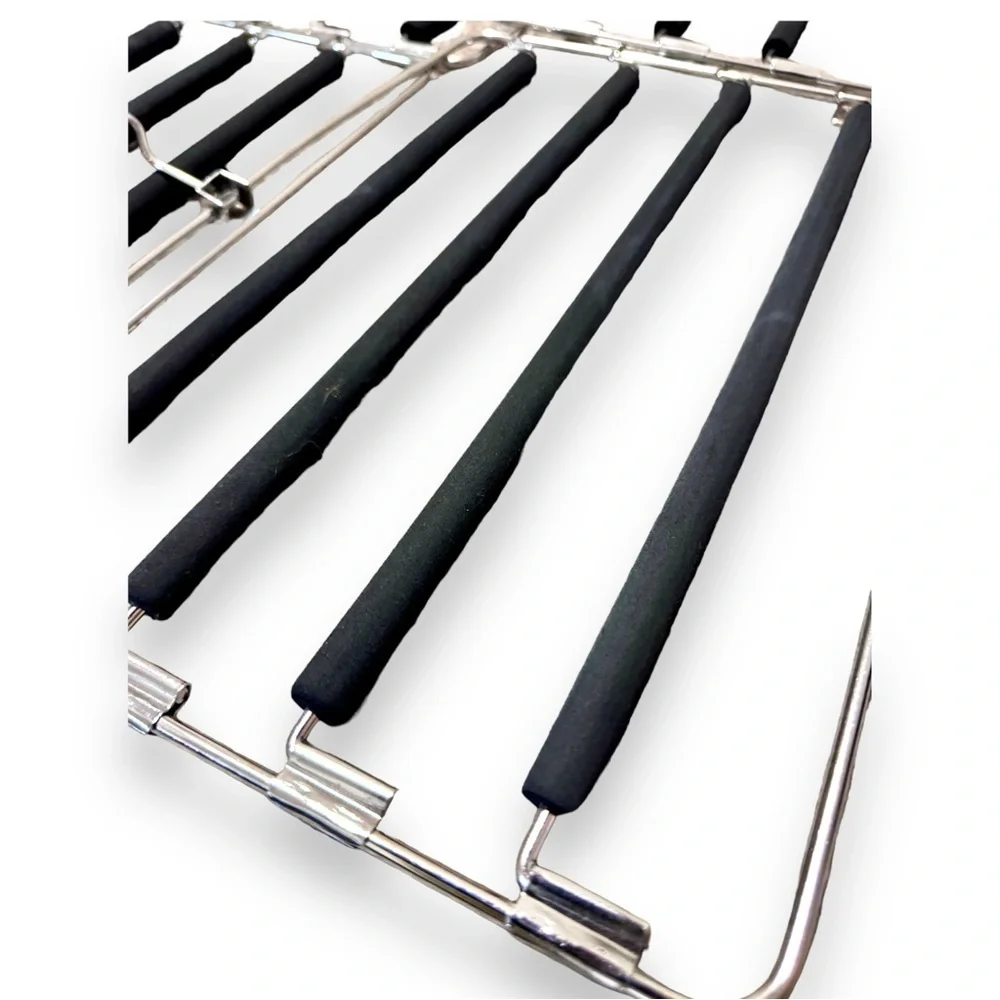 RICHARDS Black 4 Tier Closet & Storage Clothes Hanger Space Saving w Swing Arms